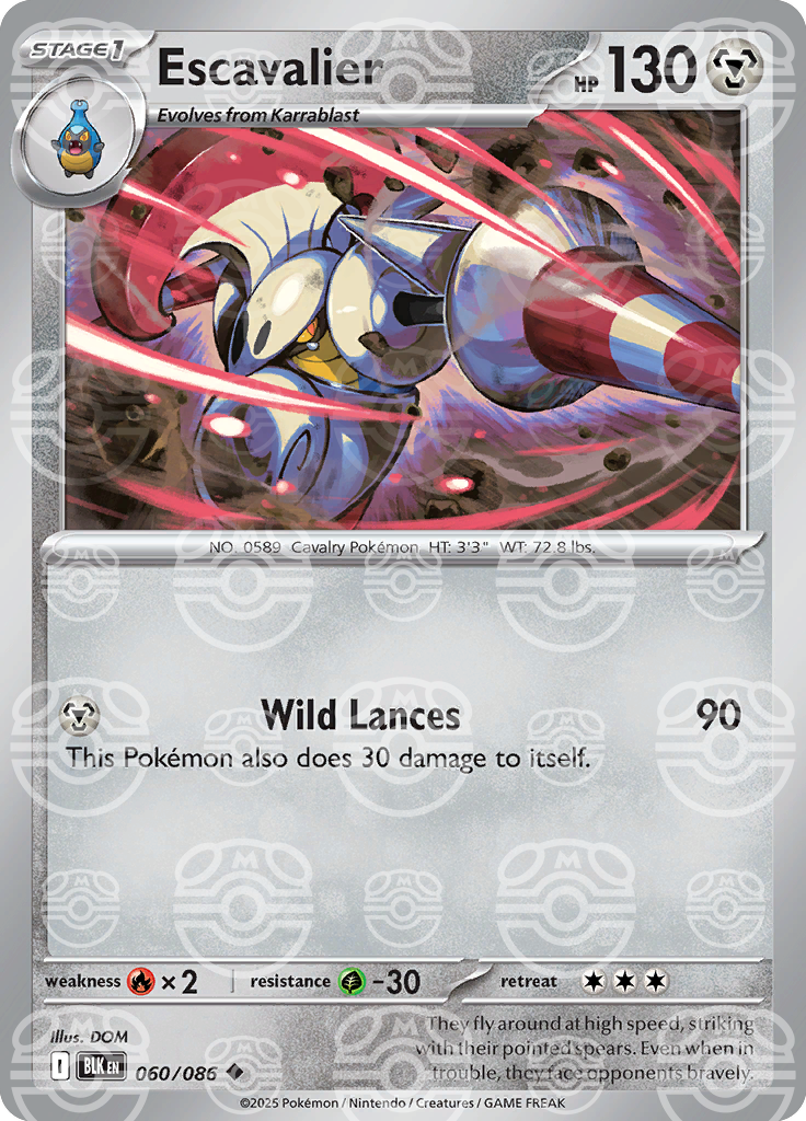Escavalier (Master Ball Pattern) 060/086 — Black Bolt